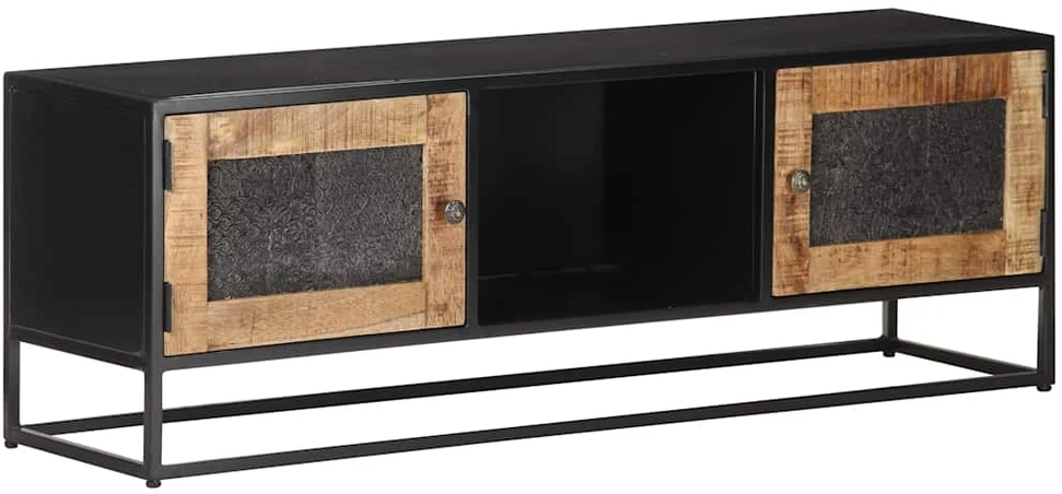 TV staliukas Televizoriaus spintelė, 120x30x40cm, neapdorota mango mediena