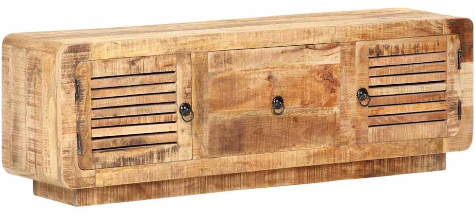TV staliukas Televizoriaus spintelė, 120x30x40cm, neapdorota mango mediena