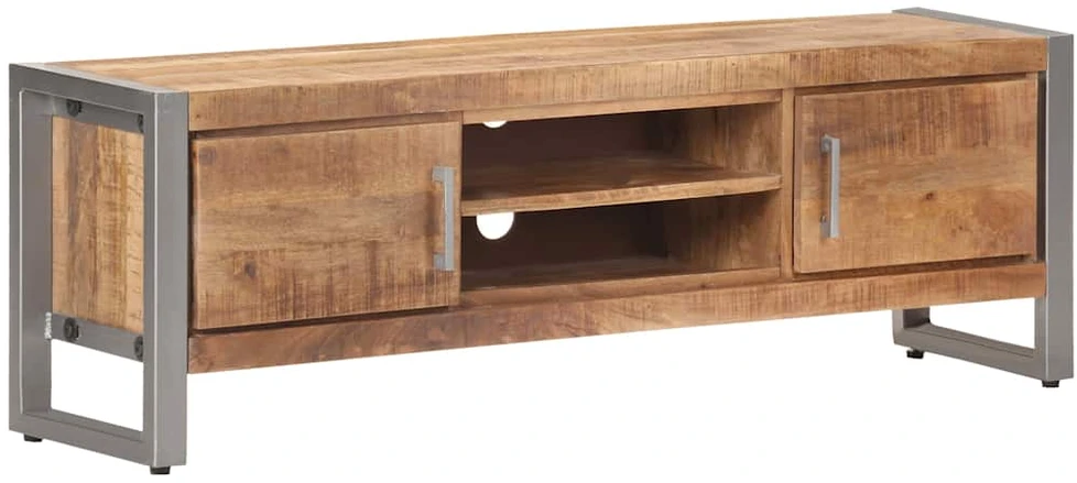 TV staliukas Televizoriaus spintelė, 120x30x40cm, neapdorota mango mediena