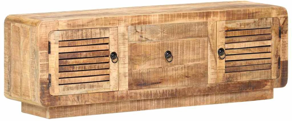 TV staliukas Televizoriaus spintelė, 120x30x40cm, neapdorota mango mediena