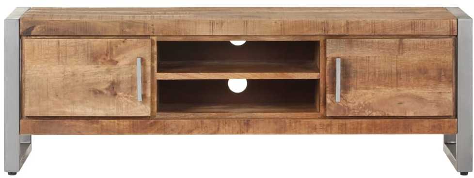 TV staliukas Televizoriaus spintelė, 120x30x40cm, neapdorota mango mediena