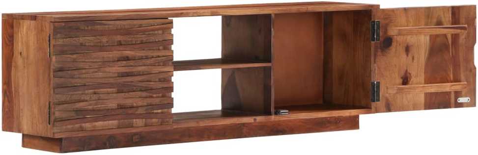 TV staliukas Televizoriaus spintelė, 120x30x40cm, rausv. dalb. med. mas.