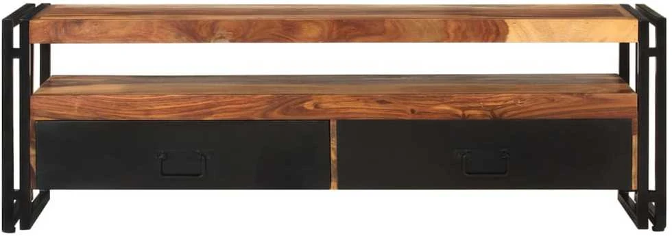TV staliukas Televizoriaus spintelė, 120x30x40cm, rausv. dalb. med. mas.
