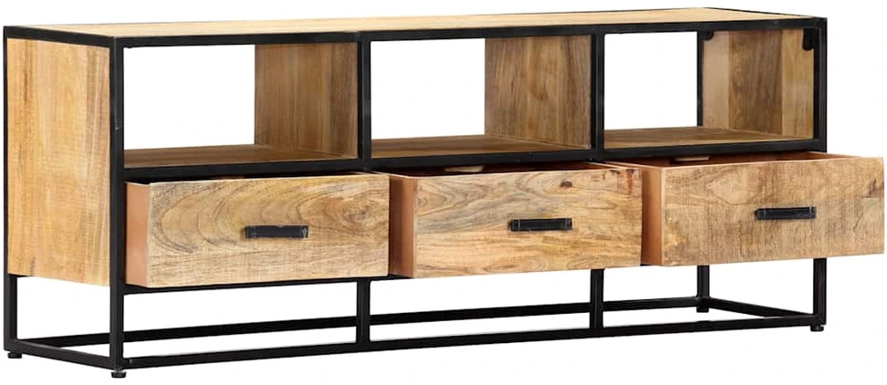 TV staliukas Televizoriaus spintelė, 120x30x45cm, mango medienos masyvas