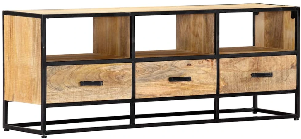 TV staliukas Televizoriaus spintelė, 120x30x45cm, mango medienos masyvas