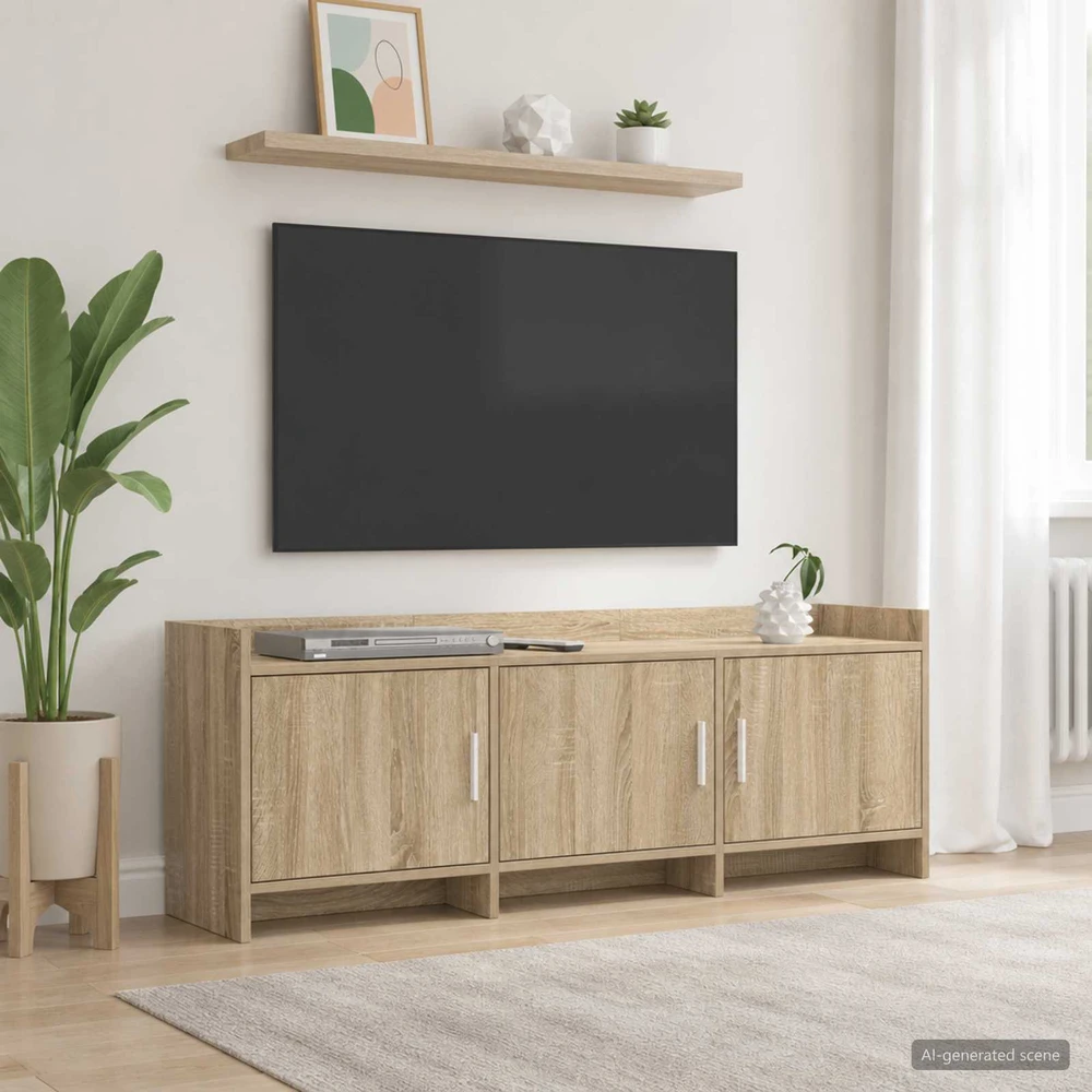 TV staliukas Televizoriaus spintelė 130 x 33 x 47 cm Sonoma ąžuolas