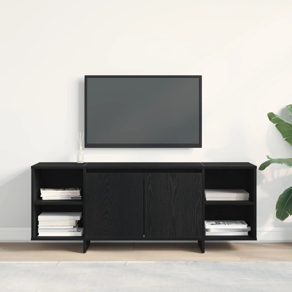 TV staliukas Televizoriaus spintelė 130 x 35 x 50 cm Juodojo ąžuolo