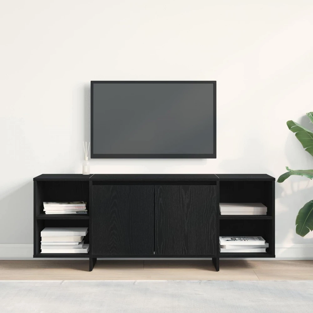 TV staliukas Televizoriaus spintelė 130 x 35 x 50 cm Juodojo ąžuolo