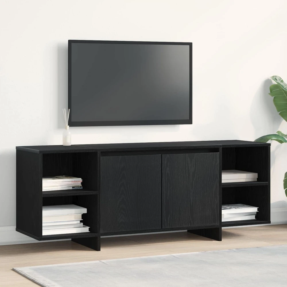 TV staliukas Televizoriaus spintelė 130 x 35 x 50 cm Juodojo ąžuolo