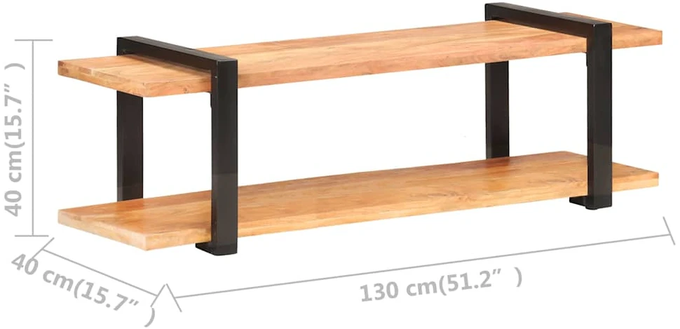 TV staliukas Televizoriaus spintelė, 130x40x40cm, akacijos medienos masyvas