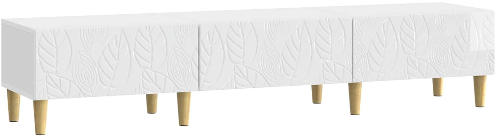 TV staliukas Televizoriaus spintelė 147 x 34,5 x 30 cm Itin blizgi balta