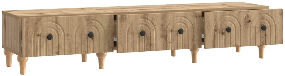 TV staliukas Televizoriaus spintelė 147 x 34,5 x 30 cm Artisano ąžuolo