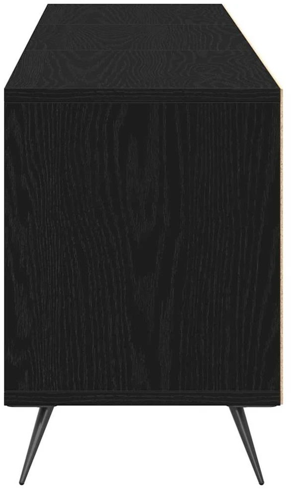 TV staliukas Televizoriaus spintelė 150 x 30 x 44,5 cm juoda ąžuolo