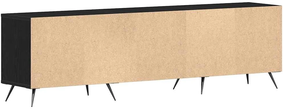 TV staliukas Televizoriaus spintelė 150 x 30 x 44,5 cm juoda ąžuolo