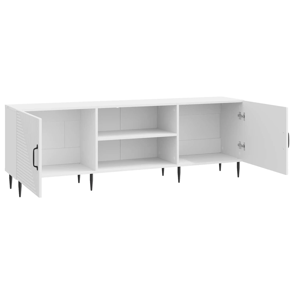 TV staliukas Televizoriaus spintelė 150 x 31 x 50 cm Itin blizgi balta