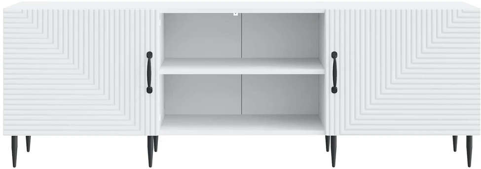 TV staliukas Televizoriaus spintelė 150 x 31 x 50 cm Balta Apdirbta mediena