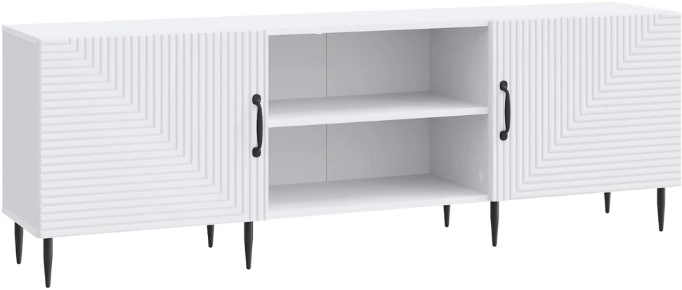 TV staliukas Televizoriaus spintelė 150 x 31 x 50 cm Balta Apdirbta mediena