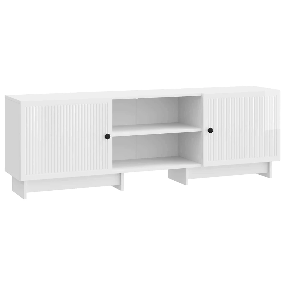 TV staliukas Televizoriaus spintelė 150 x 31 x 50 cm Itin blizgi balta