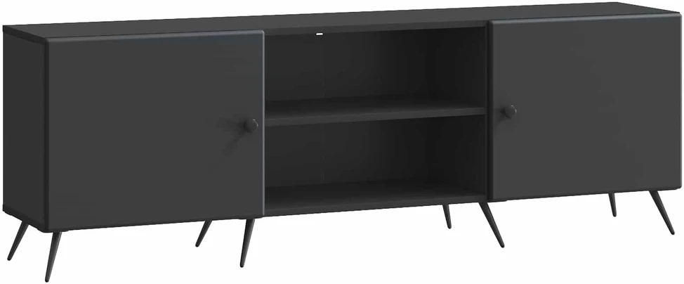 TV staliukas Televizoriaus spintelė 150 x 31 x 50 cm Juoda Apdirbta mediena