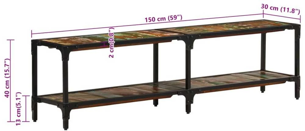 TV staliukas Televizoriaus spintelė, 150x30x41cm, perdirbta mediena