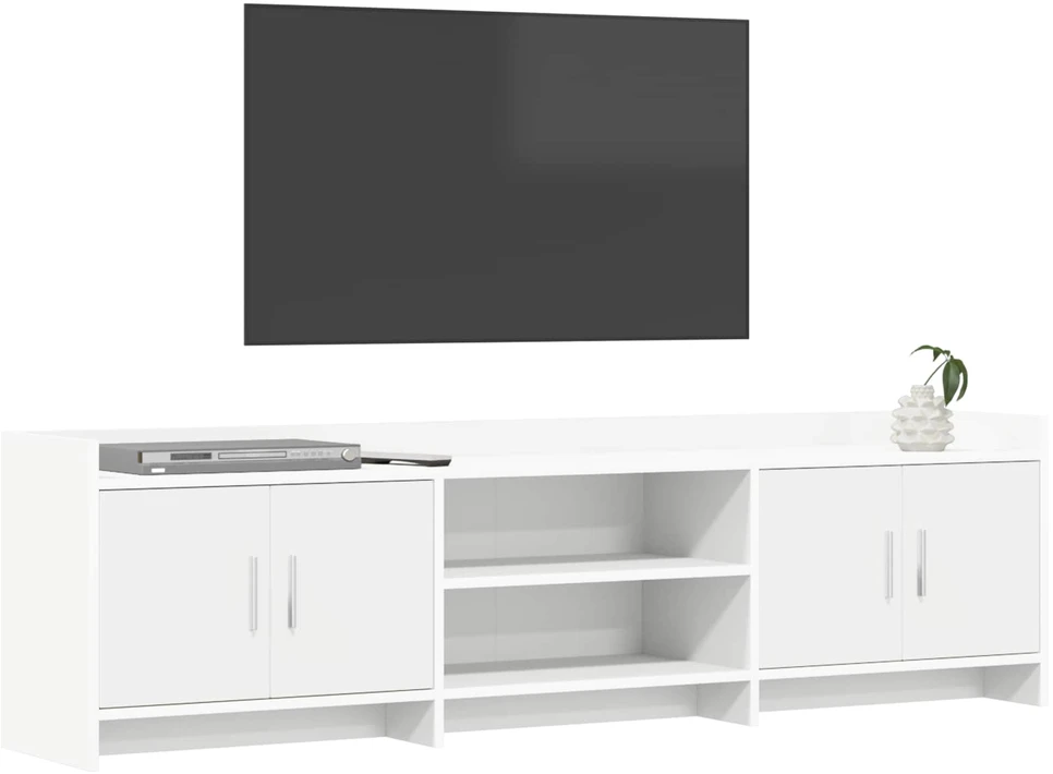 TV staliukas Televizoriaus spintelė 168 x 33 x 47 cm Balta Apdirbta mediena