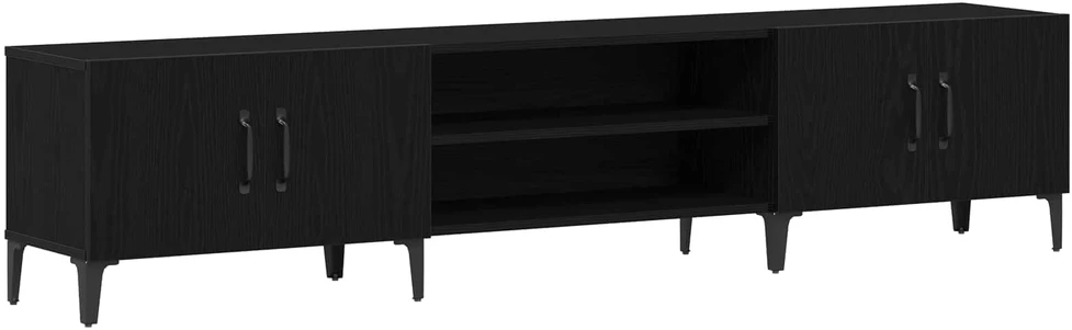 TV staliukas Televizoriaus spintelė 180 x 31,5 x 40 cm Juodas ąžuolas