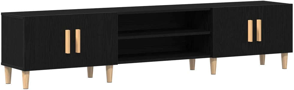 TV staliukas Televizoriaus spintelė 180 x 31,5 x 40 cm Juodas ąžuolas