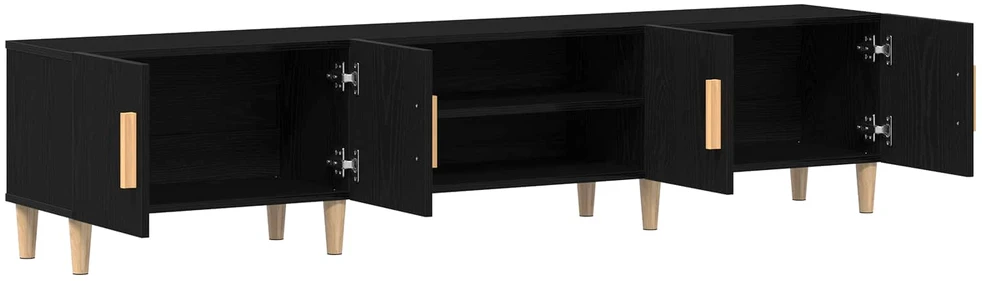 TV staliukas Televizoriaus spintelė 180 x 31,5 x 40 cm Juodas ąžuolas