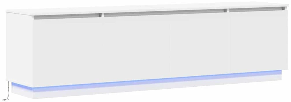 TV staliukas Televizoriaus spintelė 180 x 38 x 49 cm Balta Apdirbta mediena
