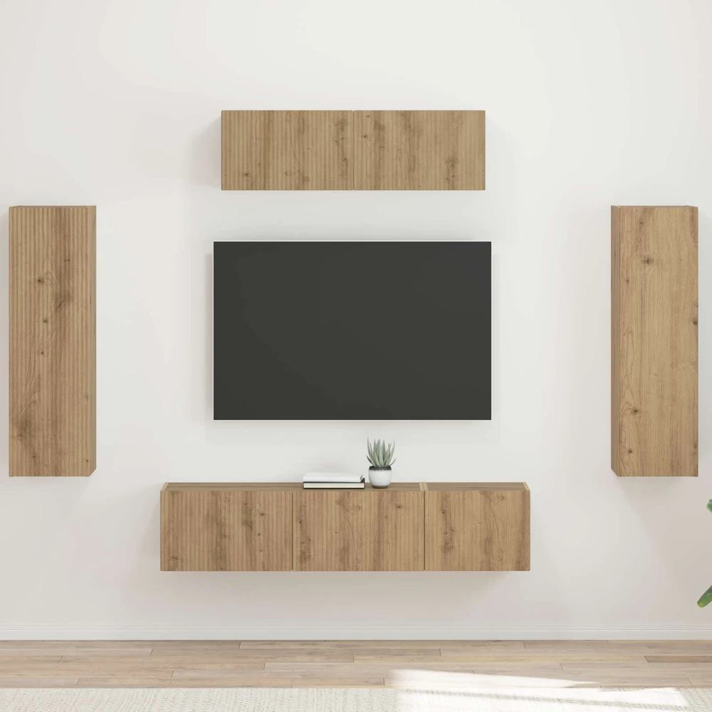 TV staliukas Televizoriaus spintelė 5 vnt. Amatininkų ąžuolas