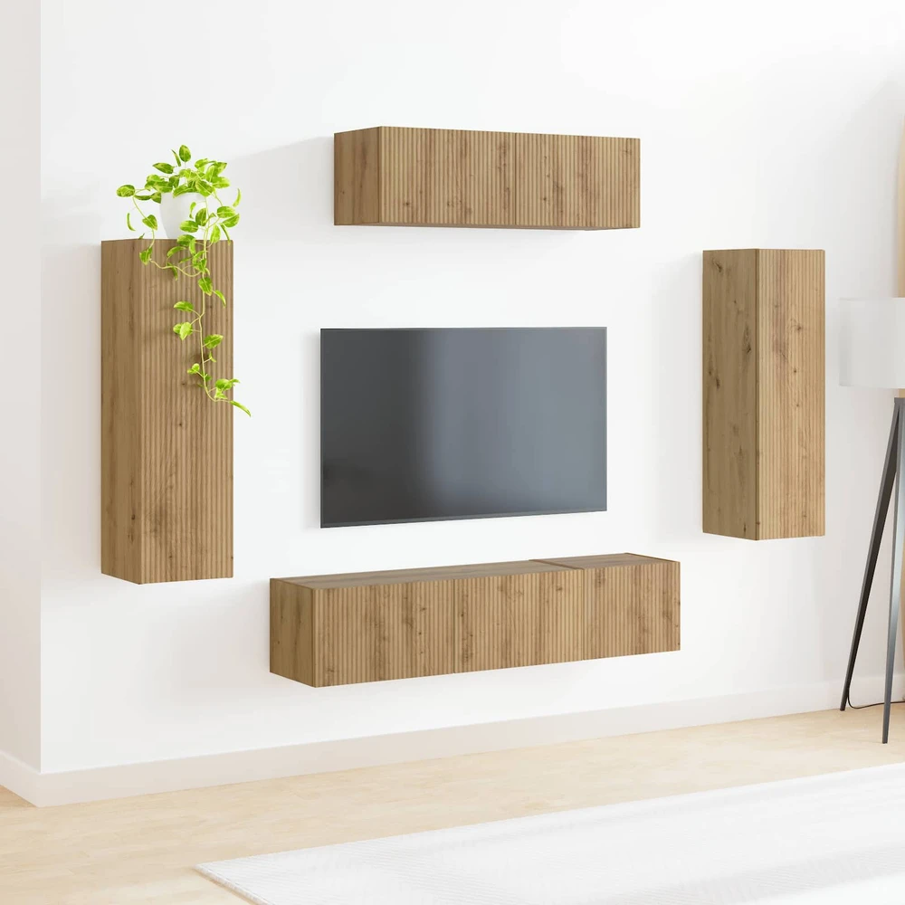 TV staliukas Televizoriaus spintelė 5 vnt. Amatininkų ąžuolas