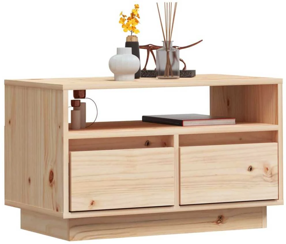 TV staliukas Televizoriaus spintelė, 60x35x37cm, pušies medienos masyvas