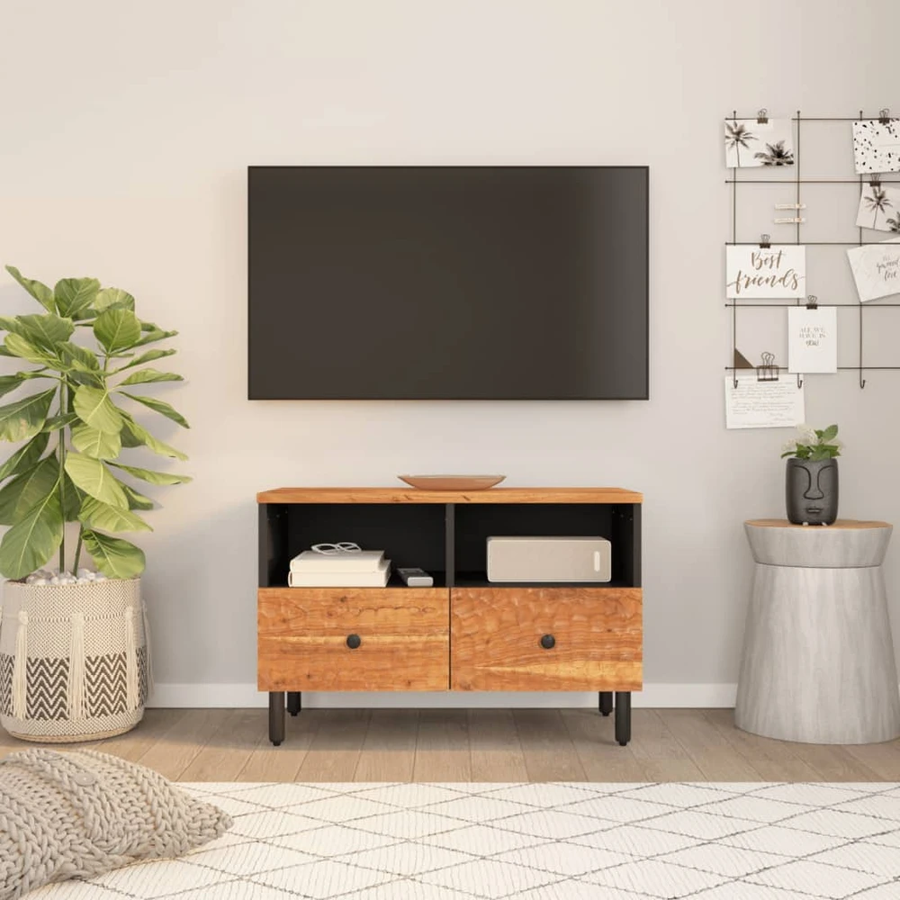 TV staliukas Televizoriaus spintelė, 70x33x46cm, akacijos medienos masyvas