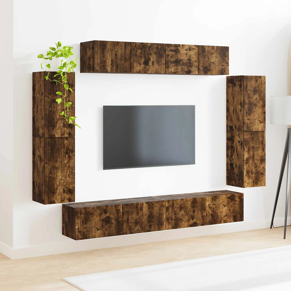 TV staliukas Televizoriaus spintelė 8 vnt. Rūkyta ąžuolas