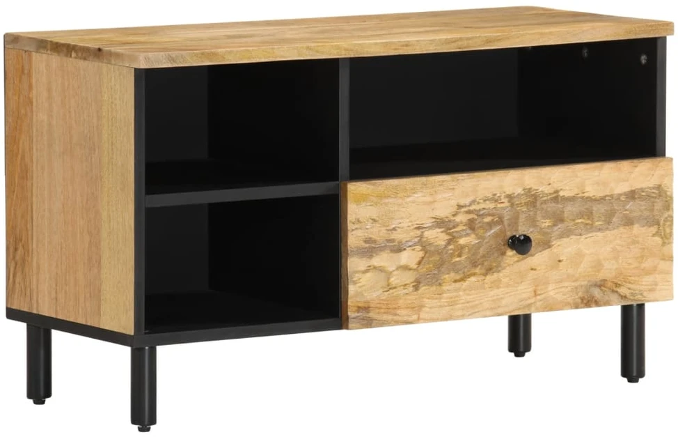 TV staliukas Televizoriaus spintelė, 80x33x46cm, mango medienos masyvas
