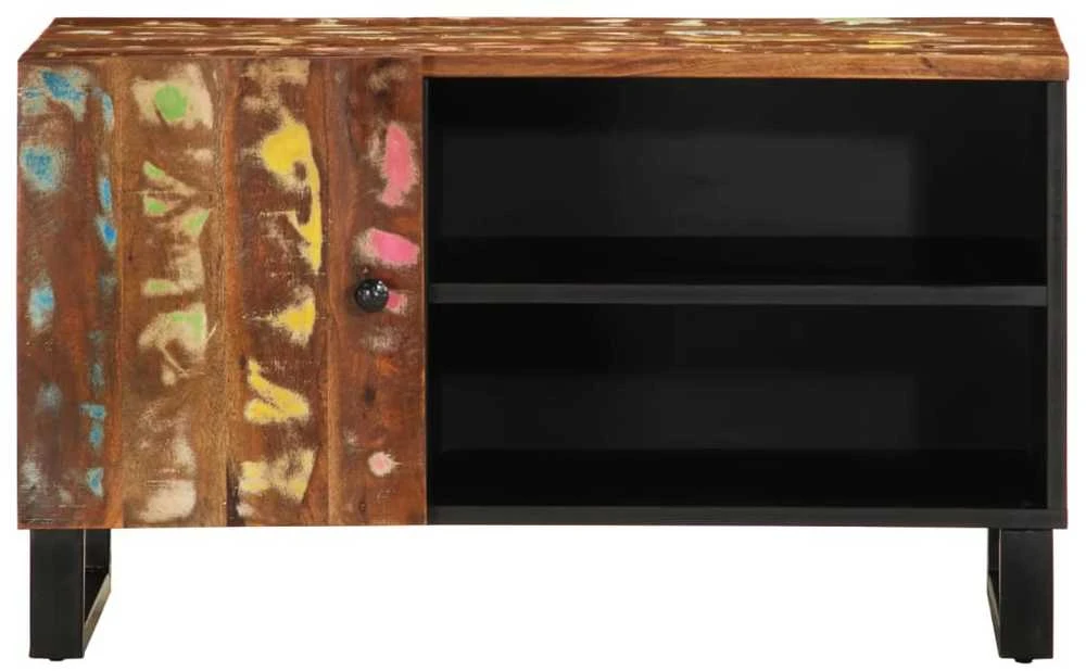 TV staliukas Televizoriaus spintelė, 80x33x46cm, perdirbta/apdirbta mediena