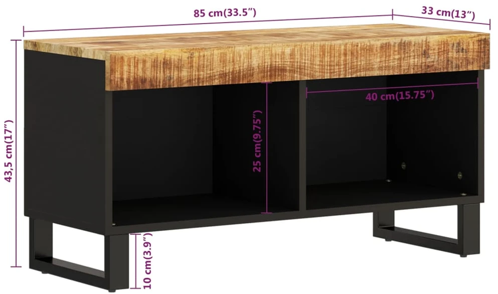 Televizoriaus spintelė, 85x33x43,5cm, mango medienos masyvas