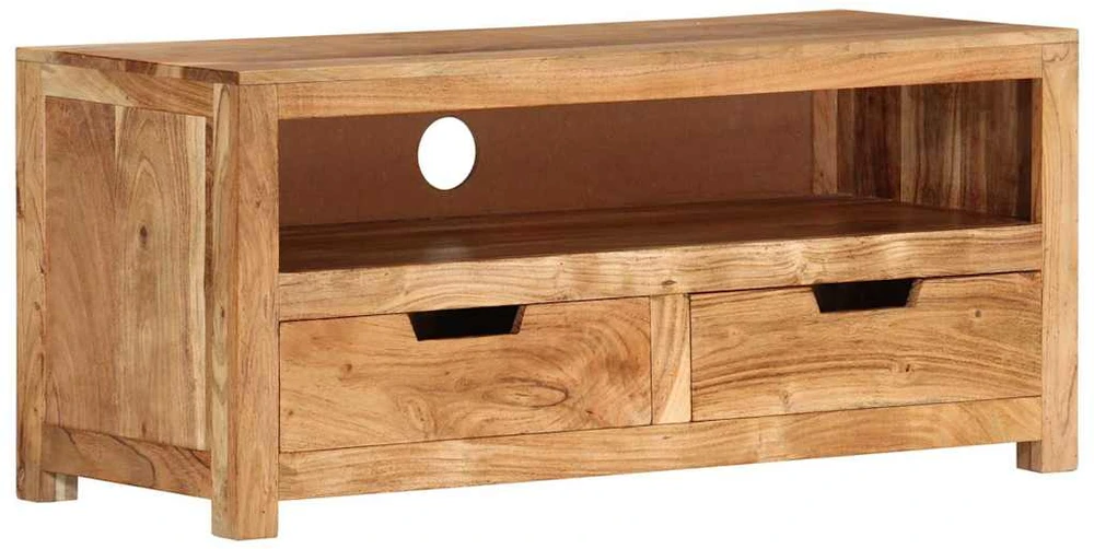TV staliukas Televizoriaus spintelė, 88x35x40cm, akacijos medienos masyvas