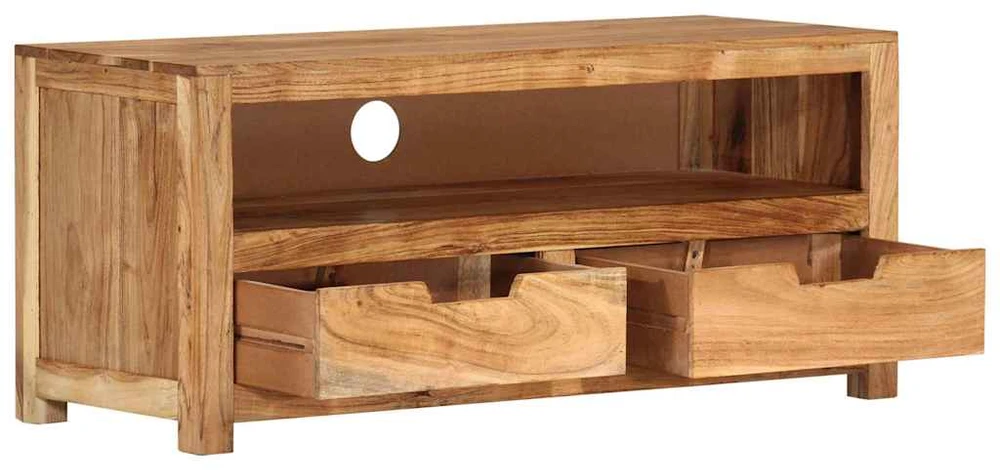 TV staliukas Televizoriaus spintelė, 88x35x40cm, akacijos medienos masyvas