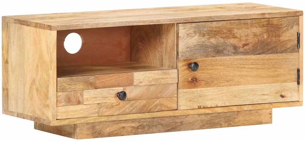 TV staliukas Televizoriaus spintelė, 90x30x35cm, mango medienos masyvas