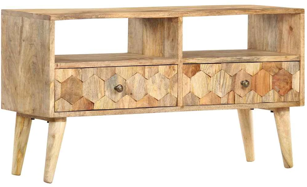 TV staliukas Televizoriaus spintelė, 90x30x50cm, mango medienos masyvas