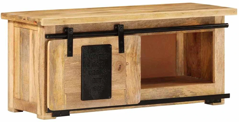TV staliukas Televizoriaus spintelė, 90x35x40cm, mango medienos masyvas
