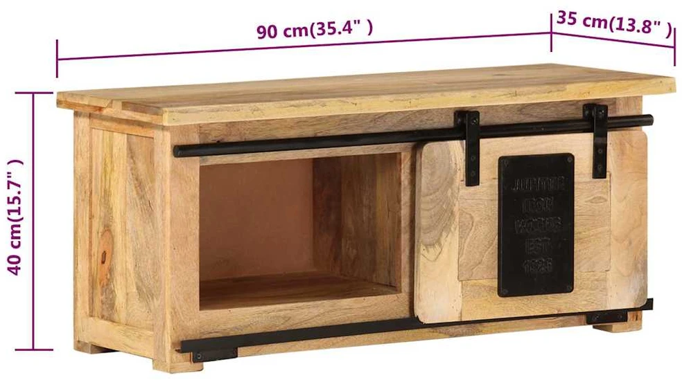 TV staliukas Televizoriaus spintelė, 90x35x40cm, mango medienos masyvas