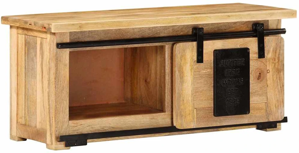 TV staliukas Televizoriaus spintelė, 90x35x40cm, mango medienos masyvas