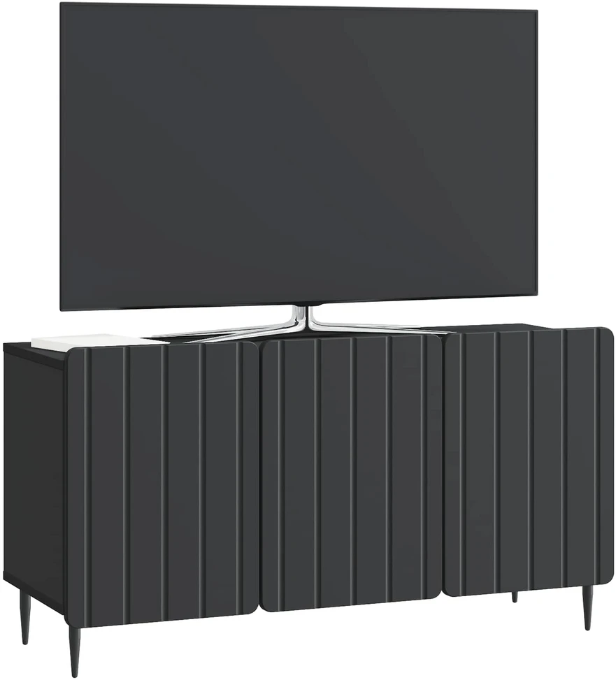 TV staliukas Televizoriaus spintelė 99 x 34,5 x 52 cm Juoda Apdirbta mediena