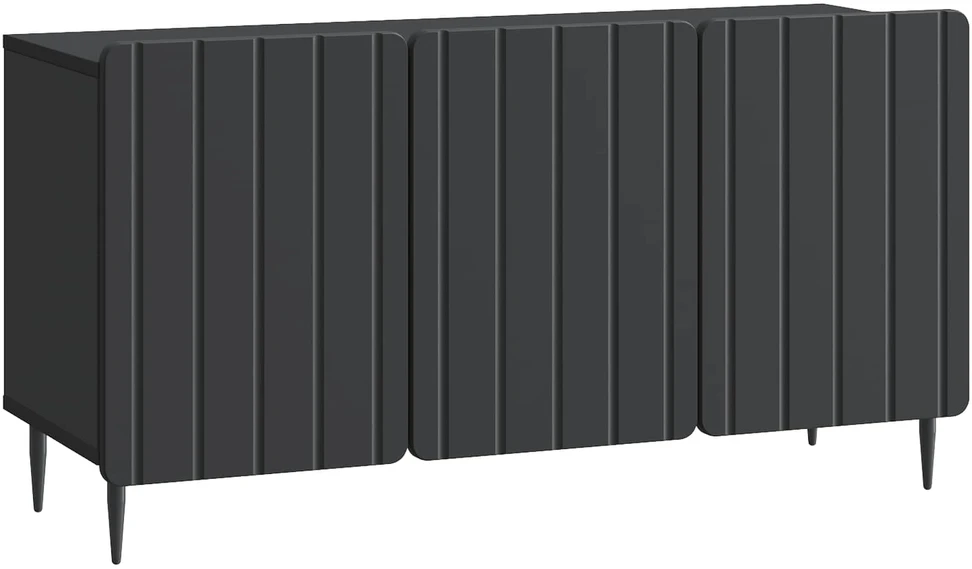 TV staliukas Televizoriaus spintelė 99 x 34,5 x 52 cm Juoda Apdirbta mediena