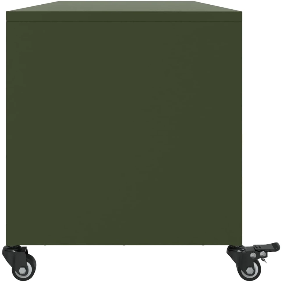 TV staliukas Televizoriaus spintelė, alyvuogių, 100,5x39x43,5cm, plienas