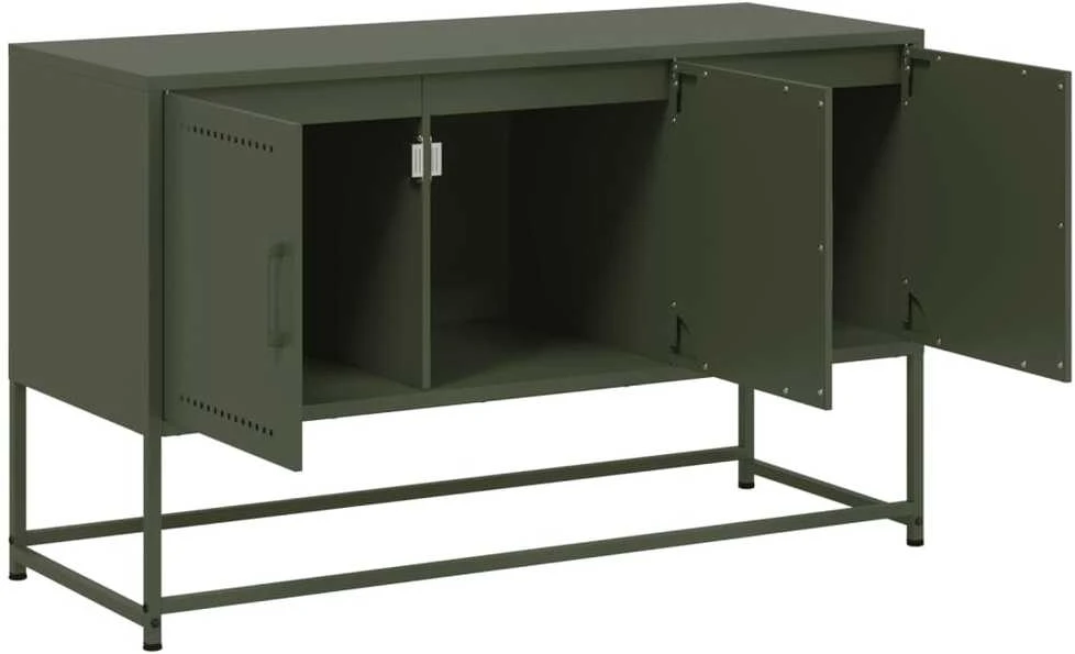 TV staliukas Televizoriaus spintelė, alyvuogių, 100,5x39x60,5cm, plienas