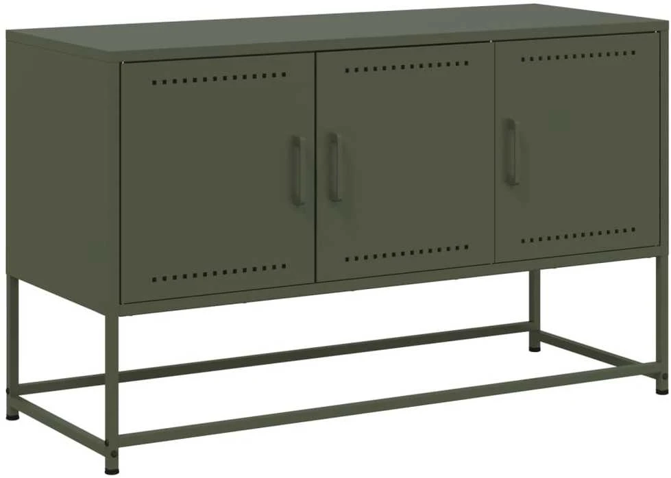 TV staliukas Televizoriaus spintelė, alyvuogių, 100,5x39x60,5cm, plienas