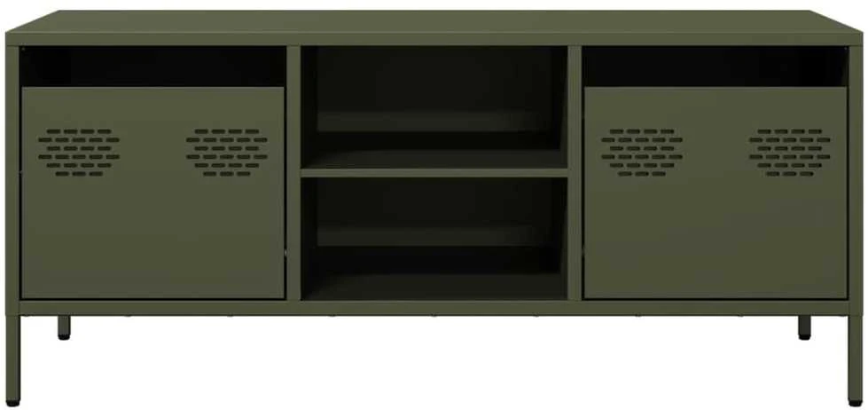 TV staliukas Televizoriaus spintelė, alyvuogių, 101,5x39x43,5cm, plienas